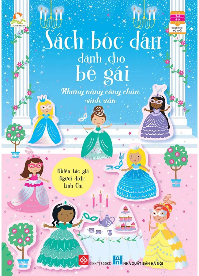Sách bóc dán dành cho bé gái - Combo 4 cuốn Đinh Tị books