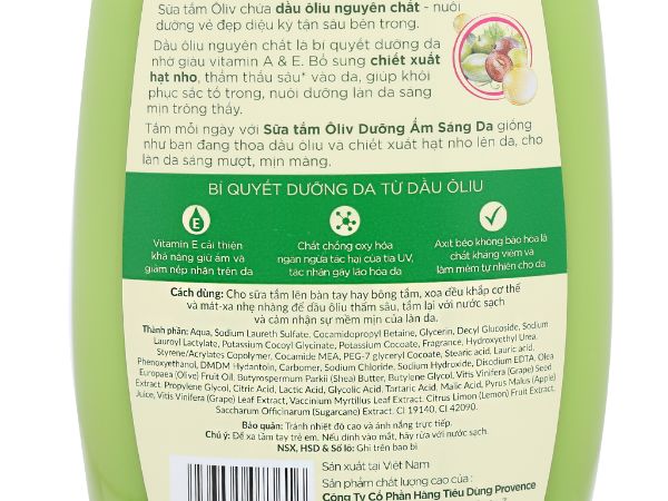 Sữa Tắm Ô liu Dưỡng Ẩm Sáng Da 1L