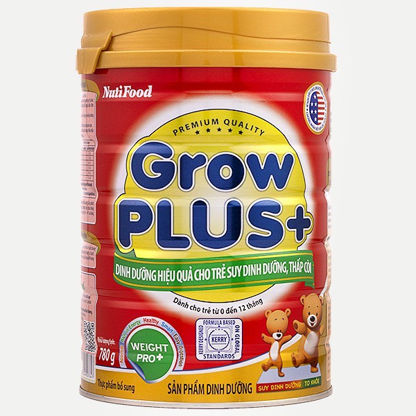 Grow plus đỏ nutifood 0-12 tháng lon 780g dinh dưỡng- hsd 11/11/2025