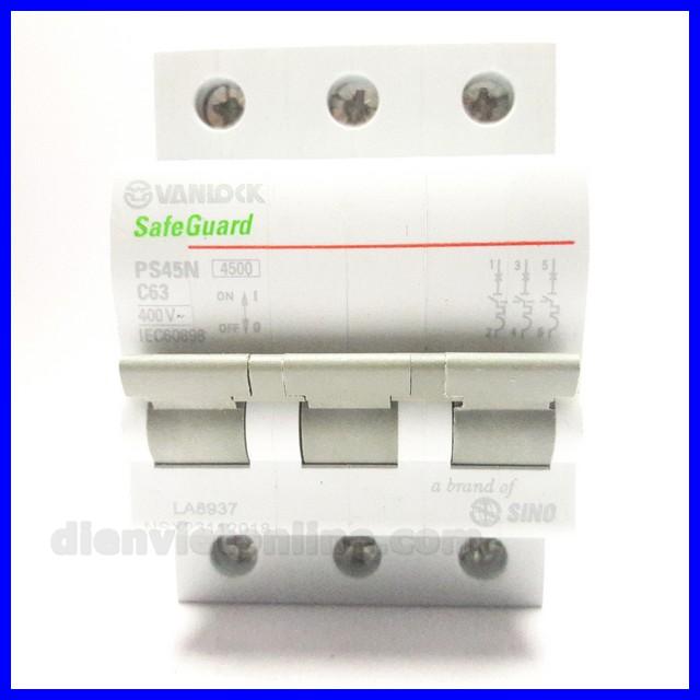 Cầu dao tự động CB 3P-32A 40A50A63A Sino - Điện Việt