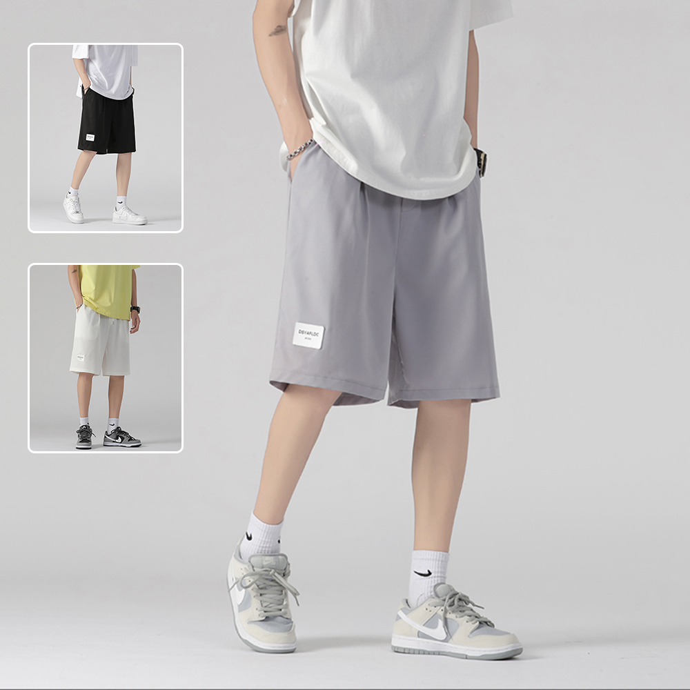 Quần Short Thể Thao Nam Trơn Màu Basic In Logo Mẫu Mới Năm 2024 Thời Trang 4MENHCM - SHORTS NAM 9000017