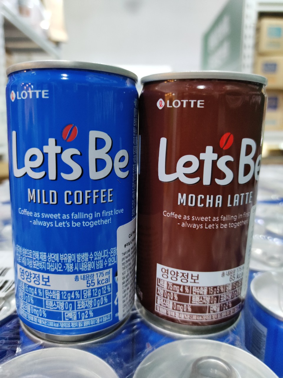 Cà phê lon uống liền hàn quốc Let's Be Mind & Mocha Late - 레쓰비 마일드 & 모카라떼