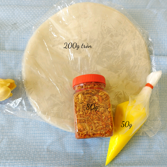 Combo Bánh Tráng Phơi Sương Bơ Muối Tép Hành Phi Bò Đội Nón 330/800g