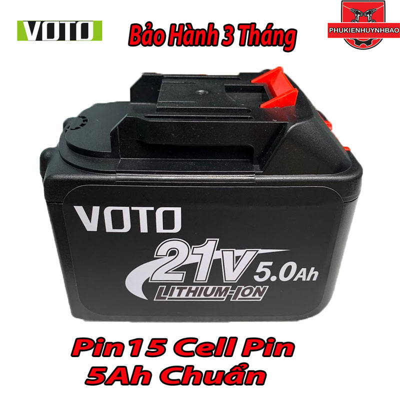 Pin Máy Khoan 21V 5000mah 6000mah,Loại 15 Cell Pin,Chân MAKITA Bảo Hành 3 Tháng