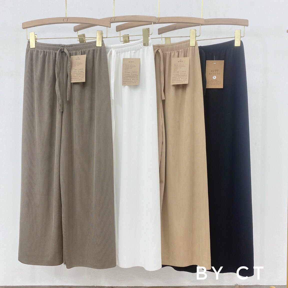 Quần ống rộng tăm, quần len tăm ống suông chất đẹp