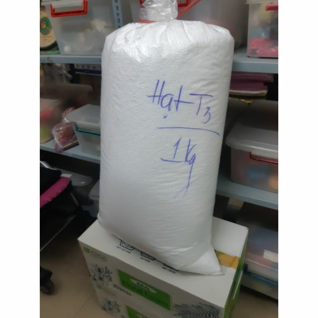 Hạt xốp màu, hạt xốp trắng ghế lười - 1 kg