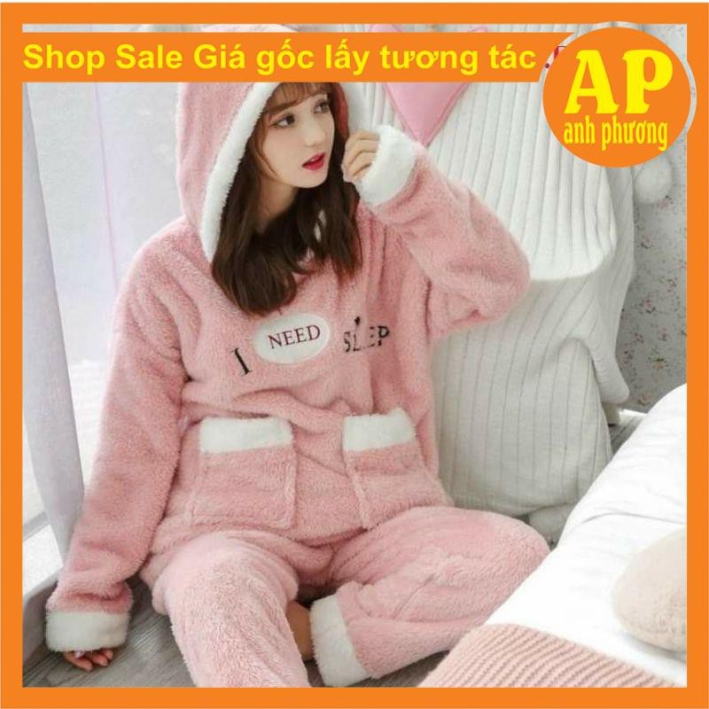 卍  bộ gấu lông thêu need sleepb có ảnh thật sp