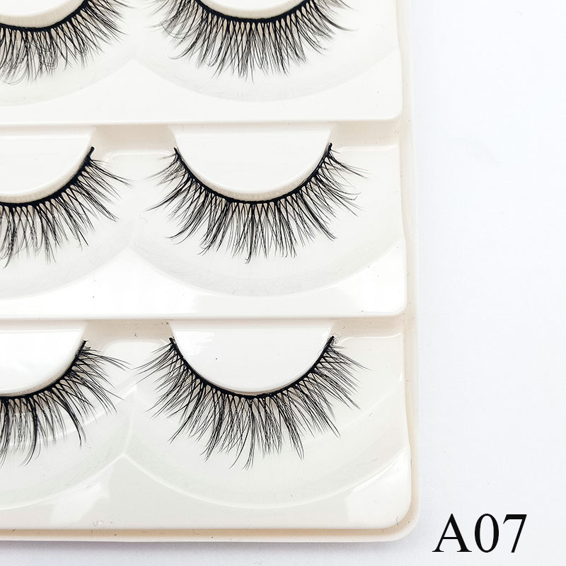 Hộp lông mi giả tự nhiên 5 cặp Red Cherry Eyelashes, Set 5 cặp mi giả cao cấp mi dày cong tự nhiên - BUM STORE