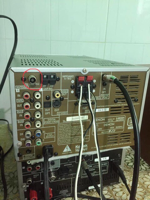 Ăn Ten FM cho dàn mini Denon chân tròn