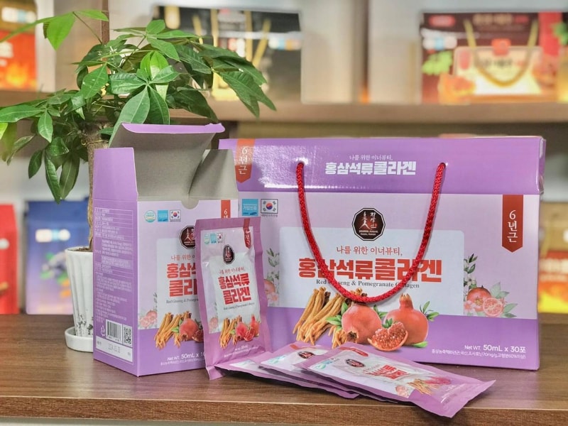 Nước Hồng Sâm Collagen Lựu Red Ginseng Pomegranate Collagen