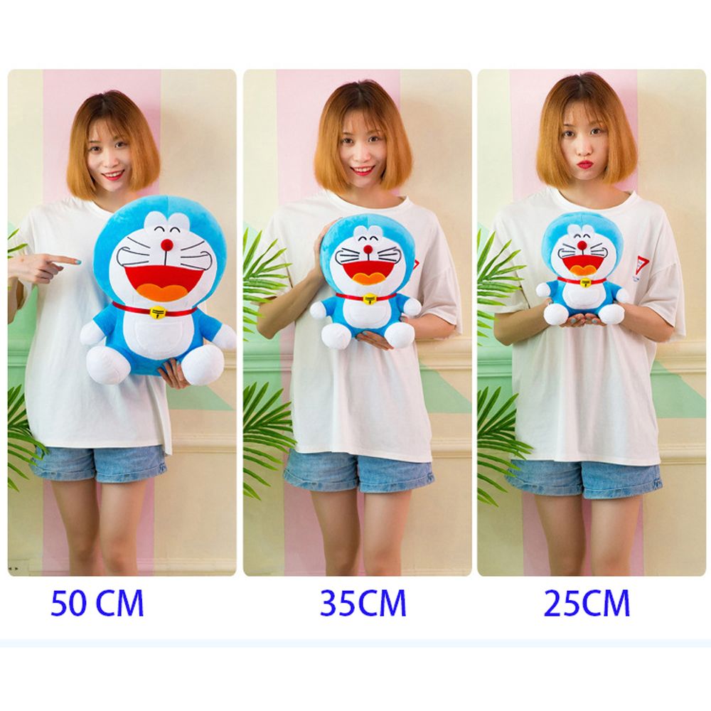 YINLMALL 25/35 / 50cm Kawaii Quà tặng sinh nhật cho bạn gái Động vật mềm Búp bê mèo Đồ chơi nhồi bông Doraemon Hình anime Búp bê sang trọng Đồ chơi Doraemon sang trọng