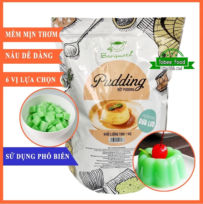 SIÊU THƠM NGON - BỘT PUDDING BARISMATE 1KG | PUDDING TRÀ SỮA NGON