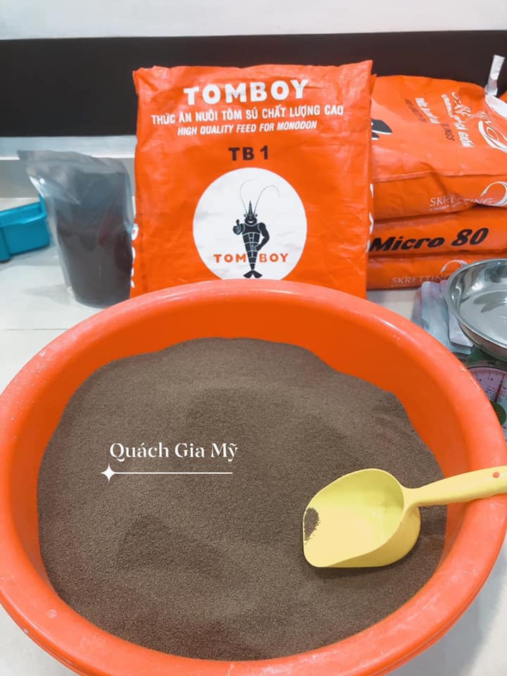 Cám tomboy hạt siêu mịn - hạt chìm thức ăn cho cá bột, tôm giống, tép con cá tb0, micro 80 và micro 0, tb 1, tb 2, tb 3
