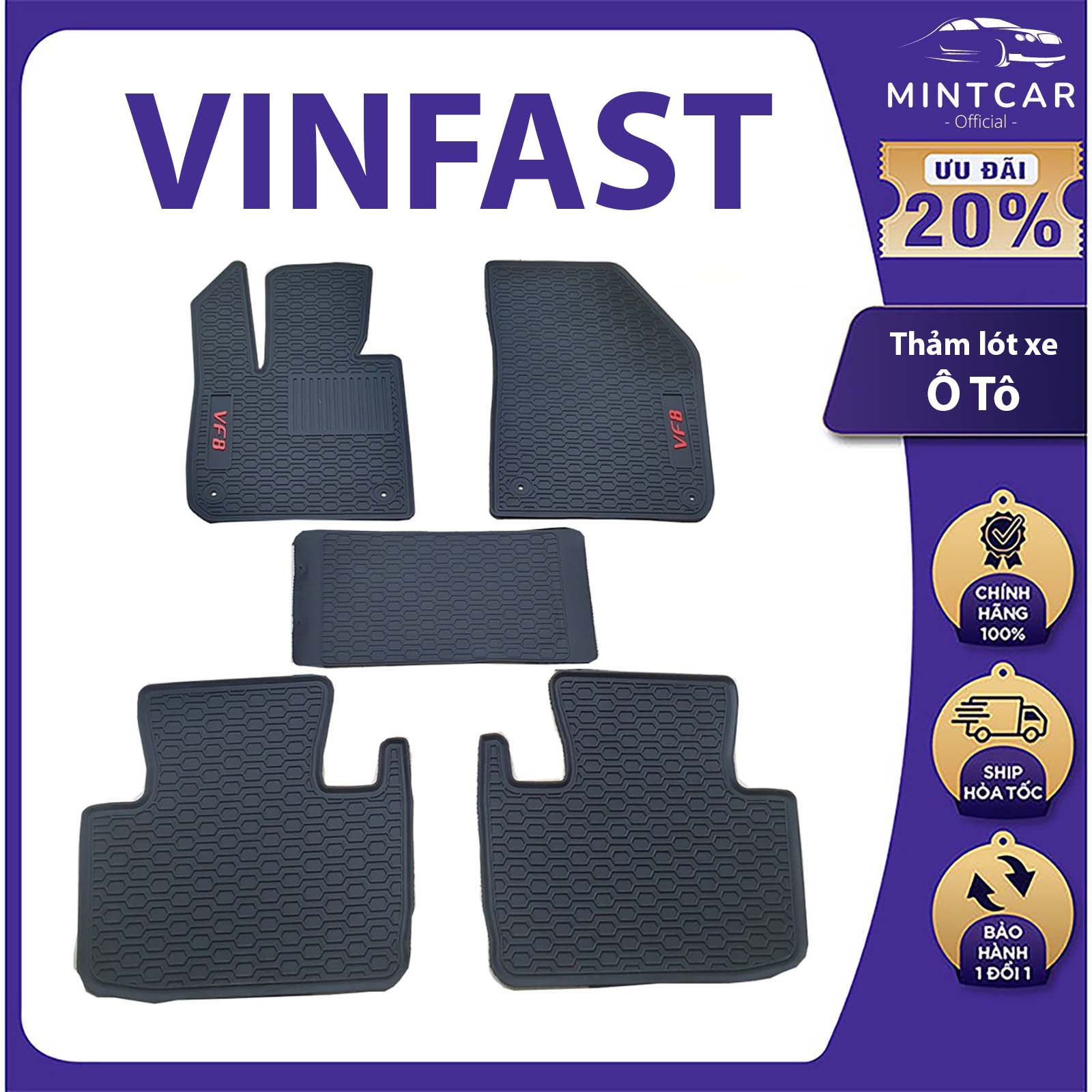 Thảm lót sàn ô tô lót chất liệu cao su 3d vinfast fadil hàng cao cấp