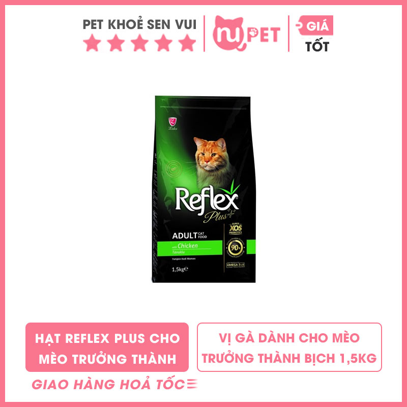 Thức ăn hạt cho mèo trưởng thành Reflex Plus 1.5kg