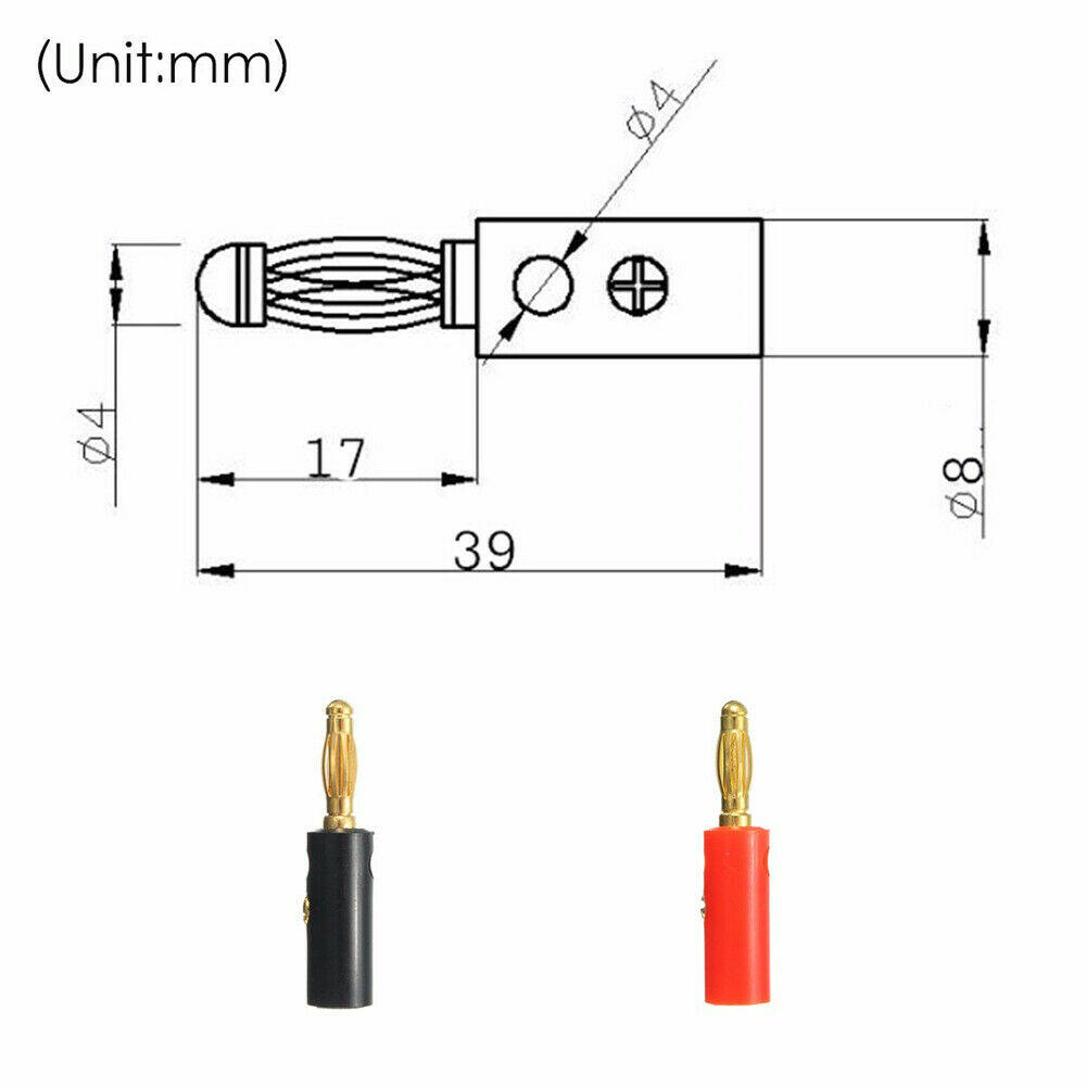 Jack bắp chuối 4mm chuôi cắm đực cái tự chọn