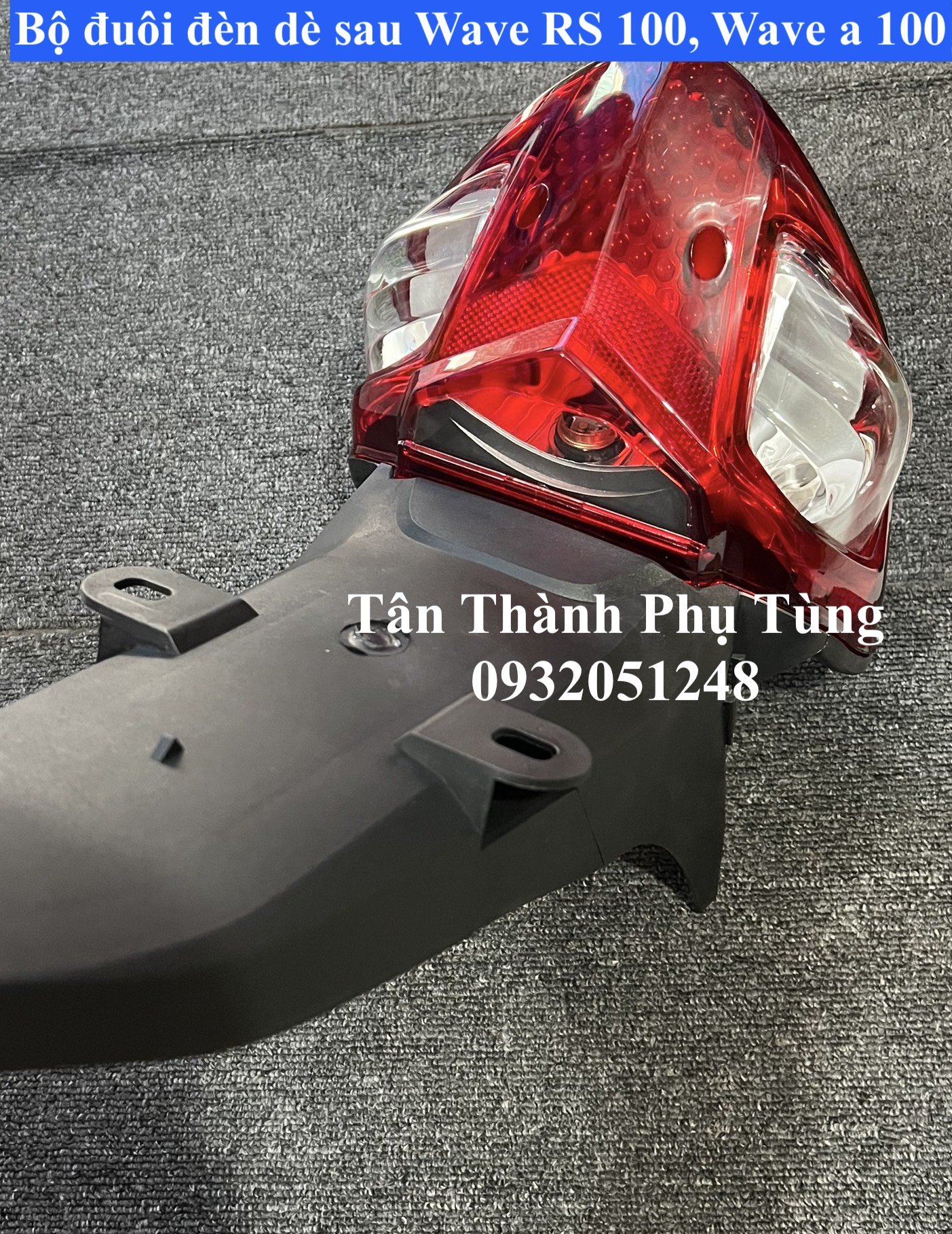 Đuôi dè sau kèm đèn hậu Wave a 100, WS100, RS100