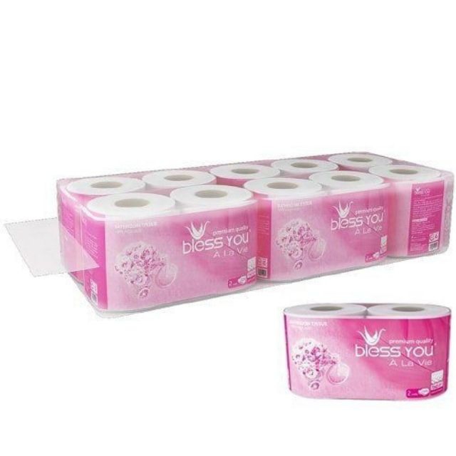 LỐC 10 CUỘN GIẤY VỆ SINH BLESSYOU QTP029