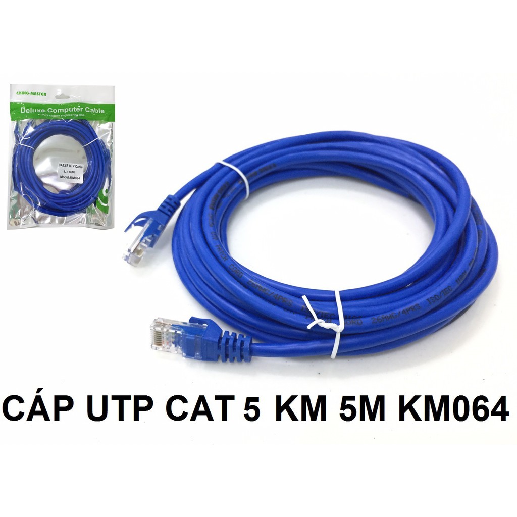 Cáp Mạng Lan UTP Cat 6 Kingmaster - Bấm sẵn 2 đầu 5M
