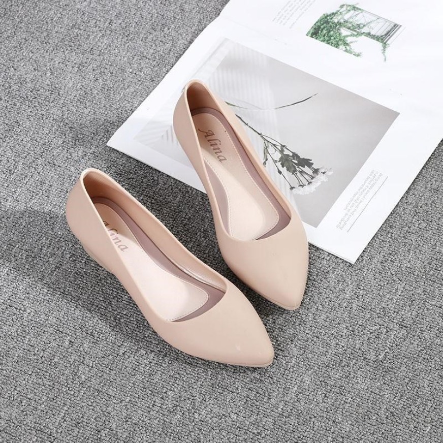 Giày búp bê giày công sở nhựa dẻo đi mưa chống nước , chống trơn trượt size 36 đến 40 (form nhỏ đặt tăng 1 size) giá rẻ