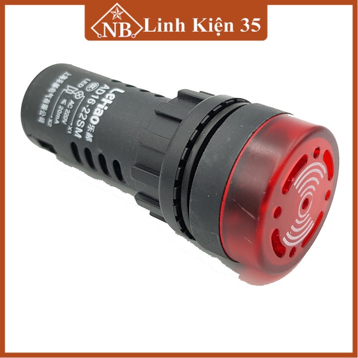 Đèn báo nguồn có còi AD16-22SM 220VAC