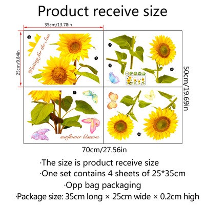 Decal Dán Tường Hoa Hướng Dương