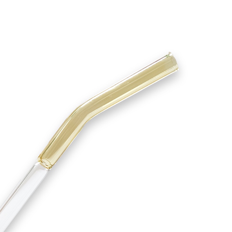 Ống hút thuỷ tinh 2 màu 20cm