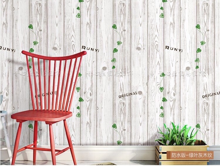 10M Giấy Dán Tường Sẵn Keo Gỗ dây leo(10m x 45cm)