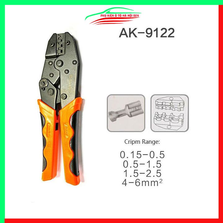 Kìm bấm cos Asaki AK-9122 đầu cốt 0.15-6mm2