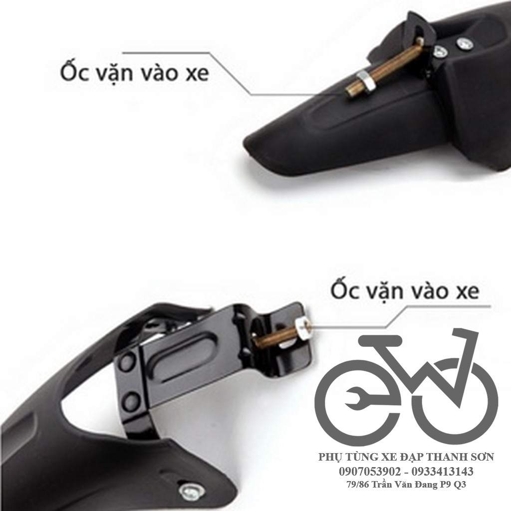 Dè chắn bùn xe đạp thể thao gắn pát sườn