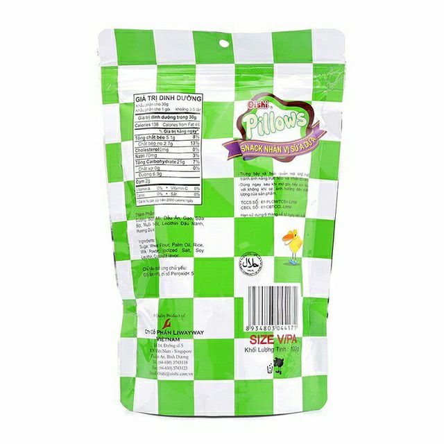 Oishi Pillows Vị Sữa Dừa 100G
