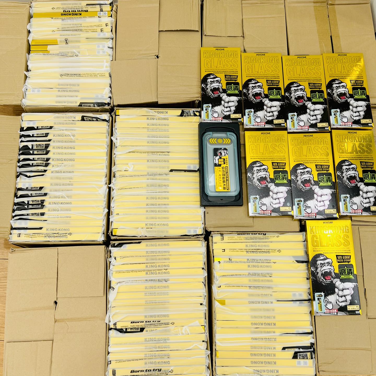 Kính Cường Lực dành cho iphone có Khung Tự Dán KingKong Ngăn Bụi Loa cho X/Xs/XR/XS Max/11/12/13/14/15/Pro/Plus/Pro Max - phukienhatde