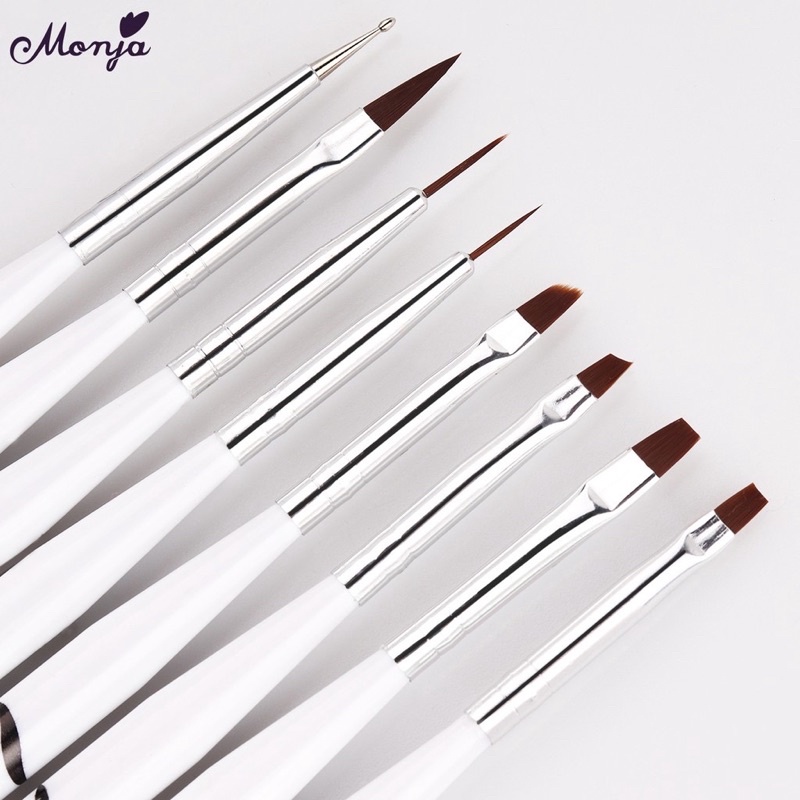 Set cọ vằn 8 cây làm móng,nail