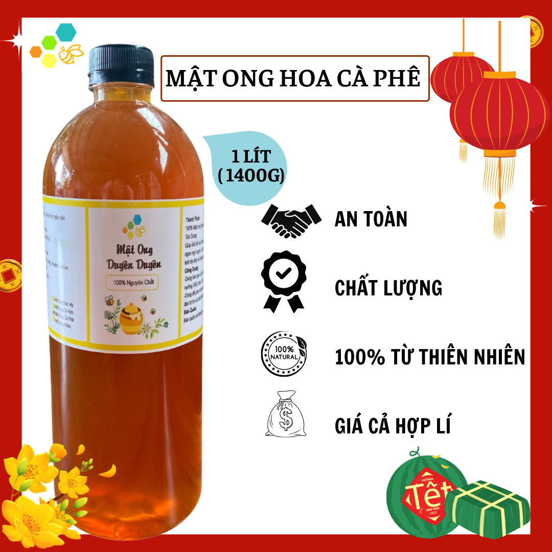 Mật ong Hoa Cà Phê DakLak chai chuẩn 1 lít