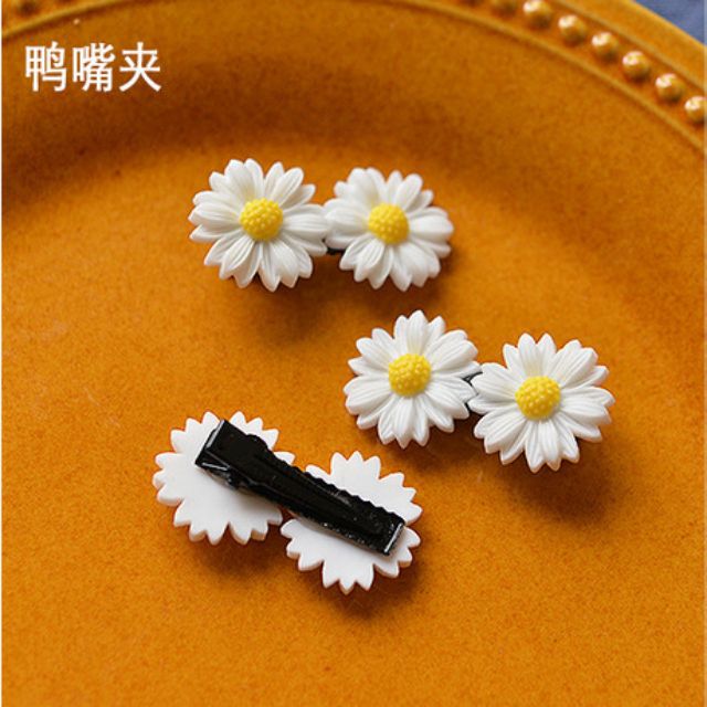 5 kẹp tóc, buộc tóc hoa cúc xinh xắn ???