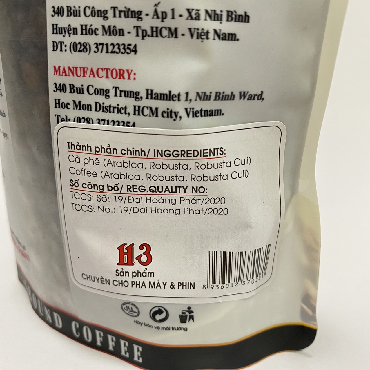 Cà phê hạt rang mộc ROMAX H3 Arabica Robusta - Romax Coffee (dùng pha máy)