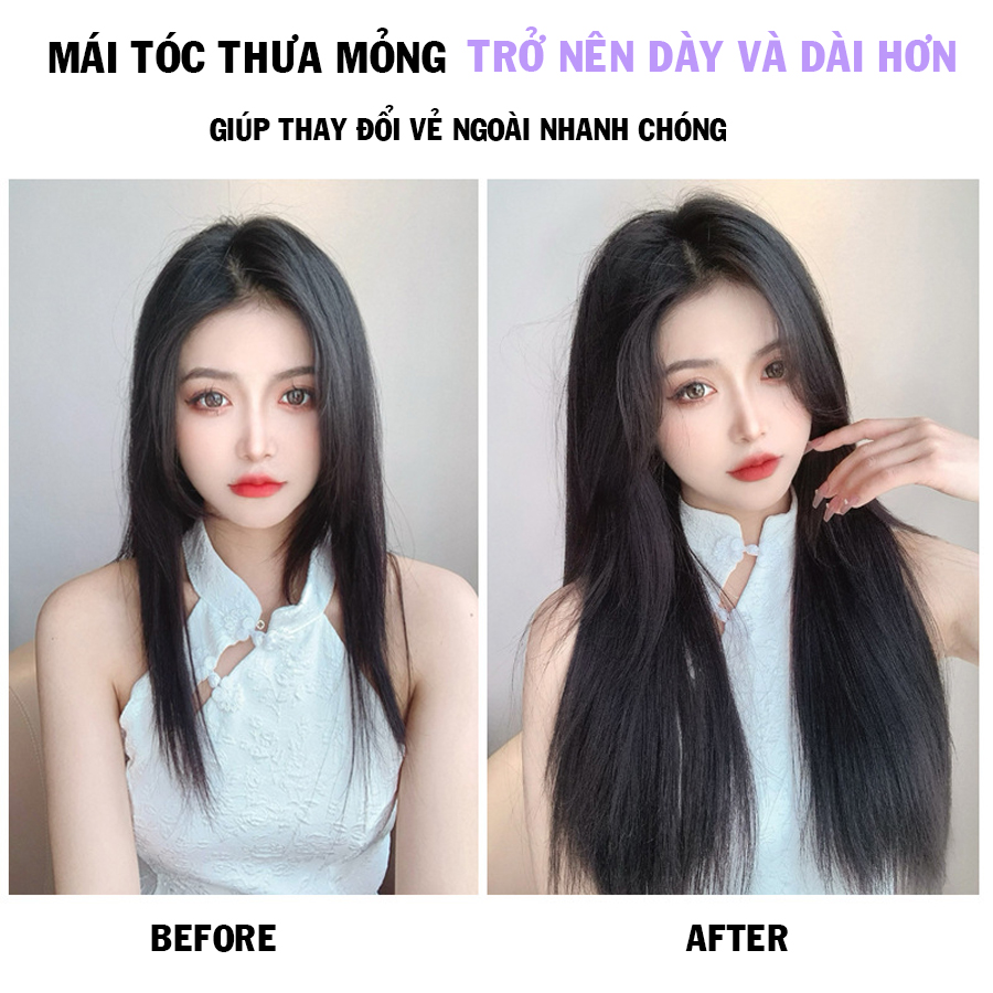 Tóc dải U kẹp phồng thẳng,tóc giả kẹp