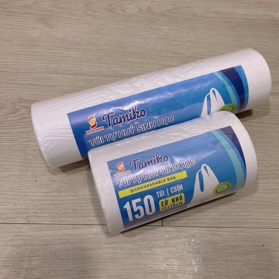 Cuộn 500gr Túi Nilong Có Quai Đựng Thực Phẩm Nhiều Size