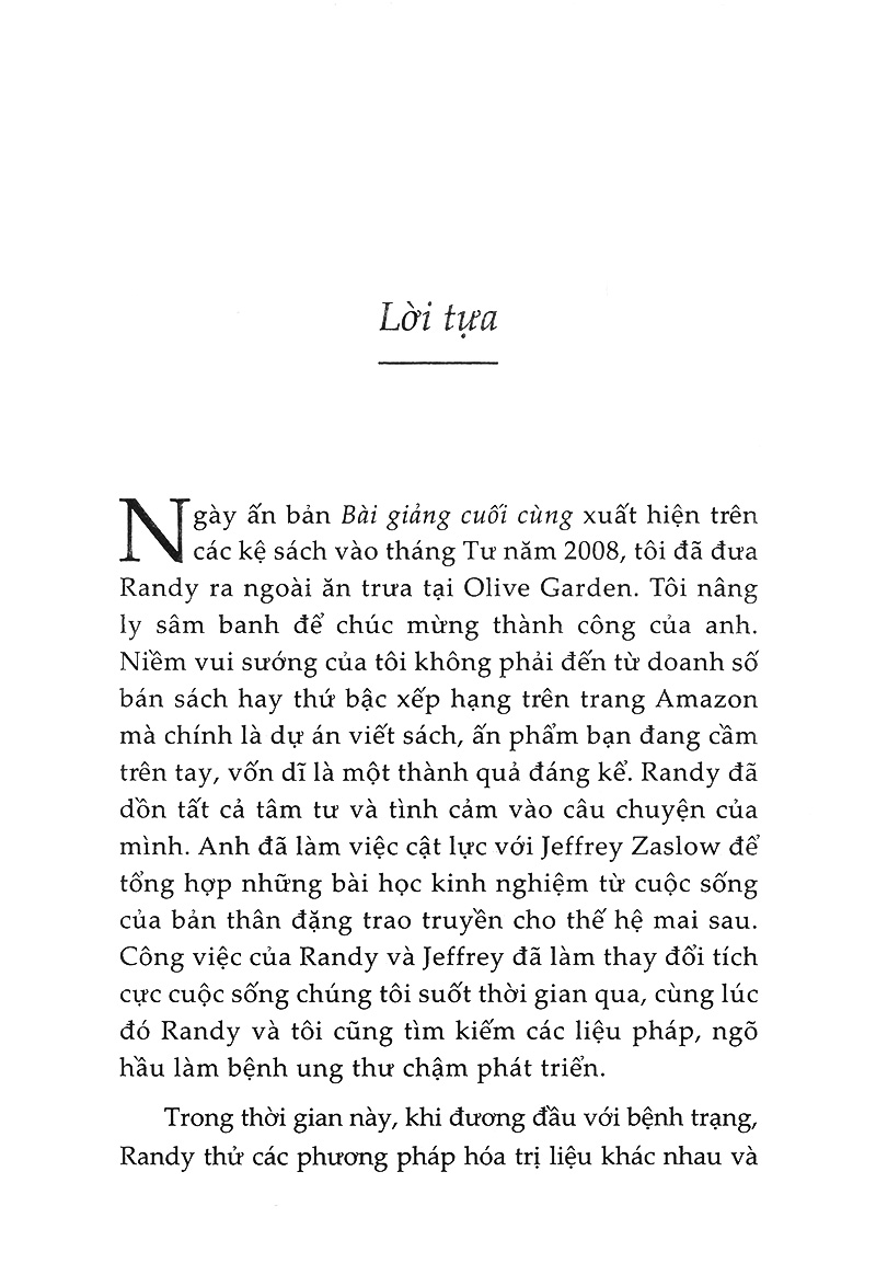 Bài Giảng Cuối Cùng (Randy Pausch, Jeffrey Zaslow)