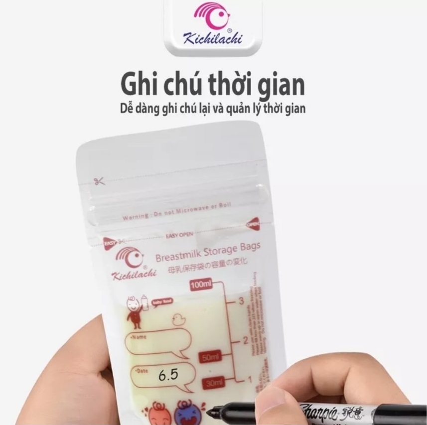 Túi Trữ Sữa Kichi 100ML 30 gói