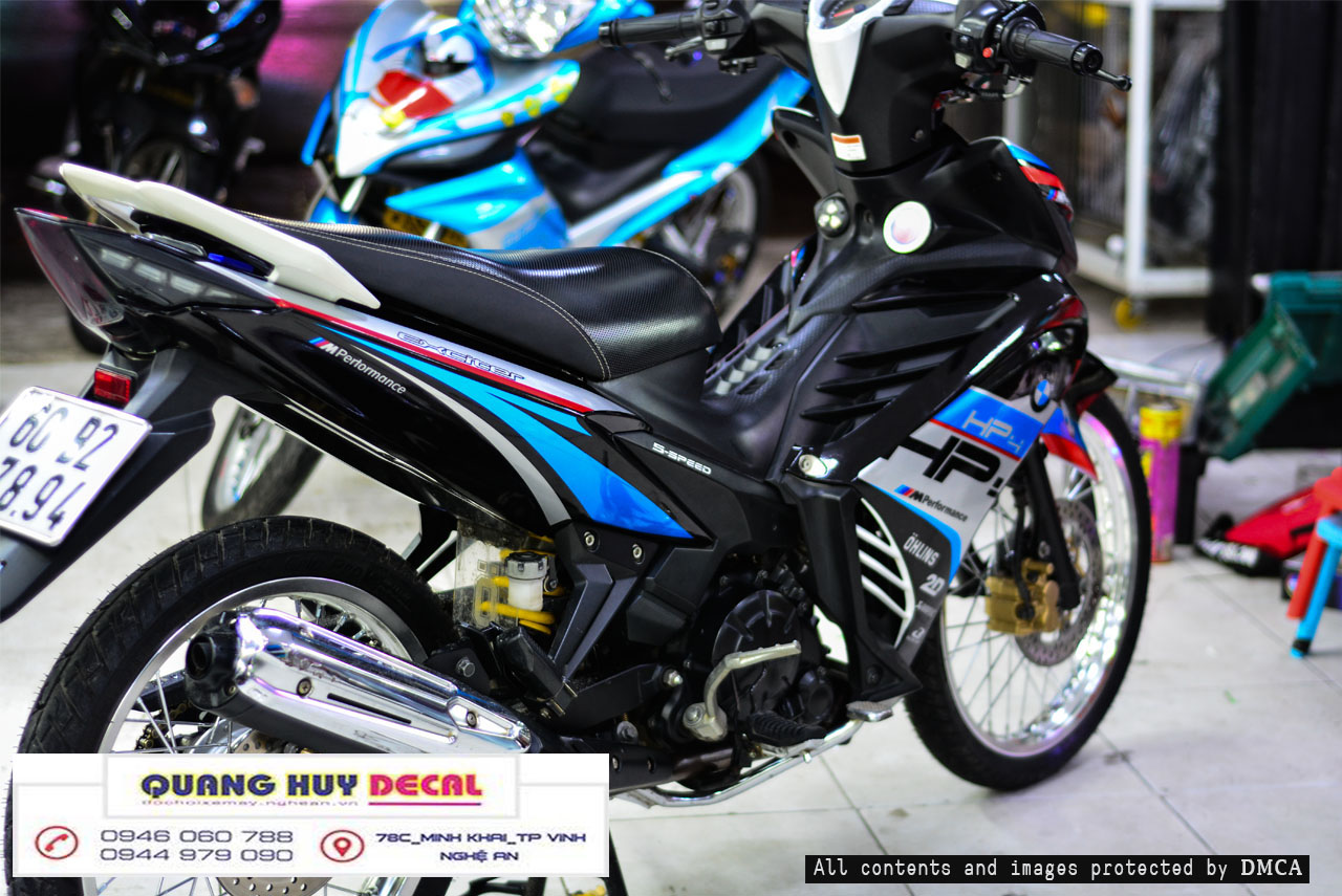 Tem trùm ex 135 xanh đen hp4, tem exciter 135, team trùm exciter 135, tem xe exciter 135, team trùm ex 135, team xe exciter 135 xanh đen hp4