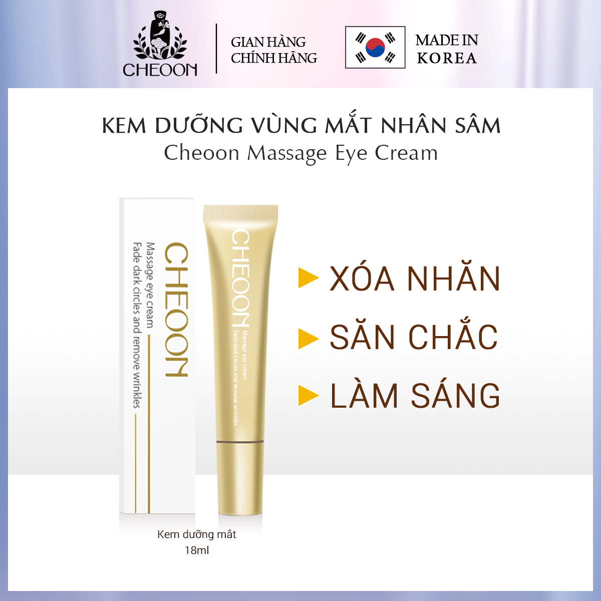Kem Dưỡng Da Vùng Mắt Nhân Sâm Dưỡng Ẩm, Chống Nhăn Chống Lão Hóa