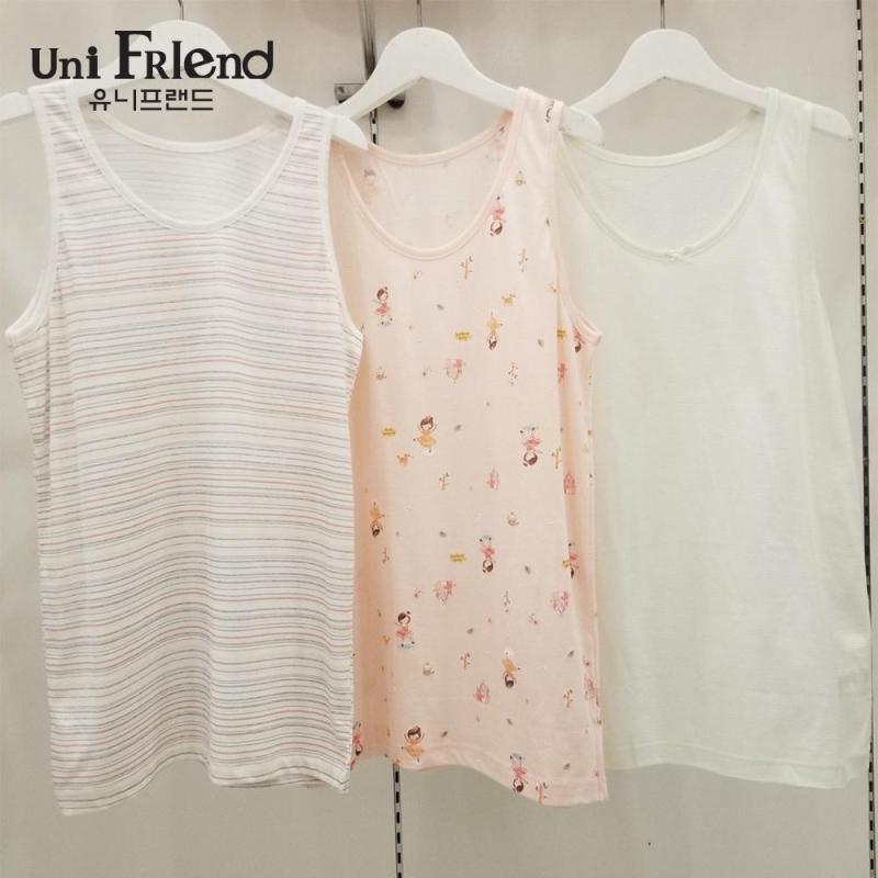 Nơi bán Set 3 áo mặc nhà bé gái Unifriend thun họa tiết hoạt hình U8SSAT02
