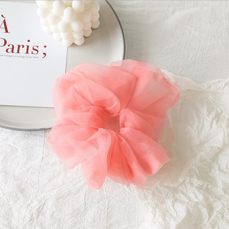 Dây buộc tóc Scrunchies voan siêu đẹp HD42