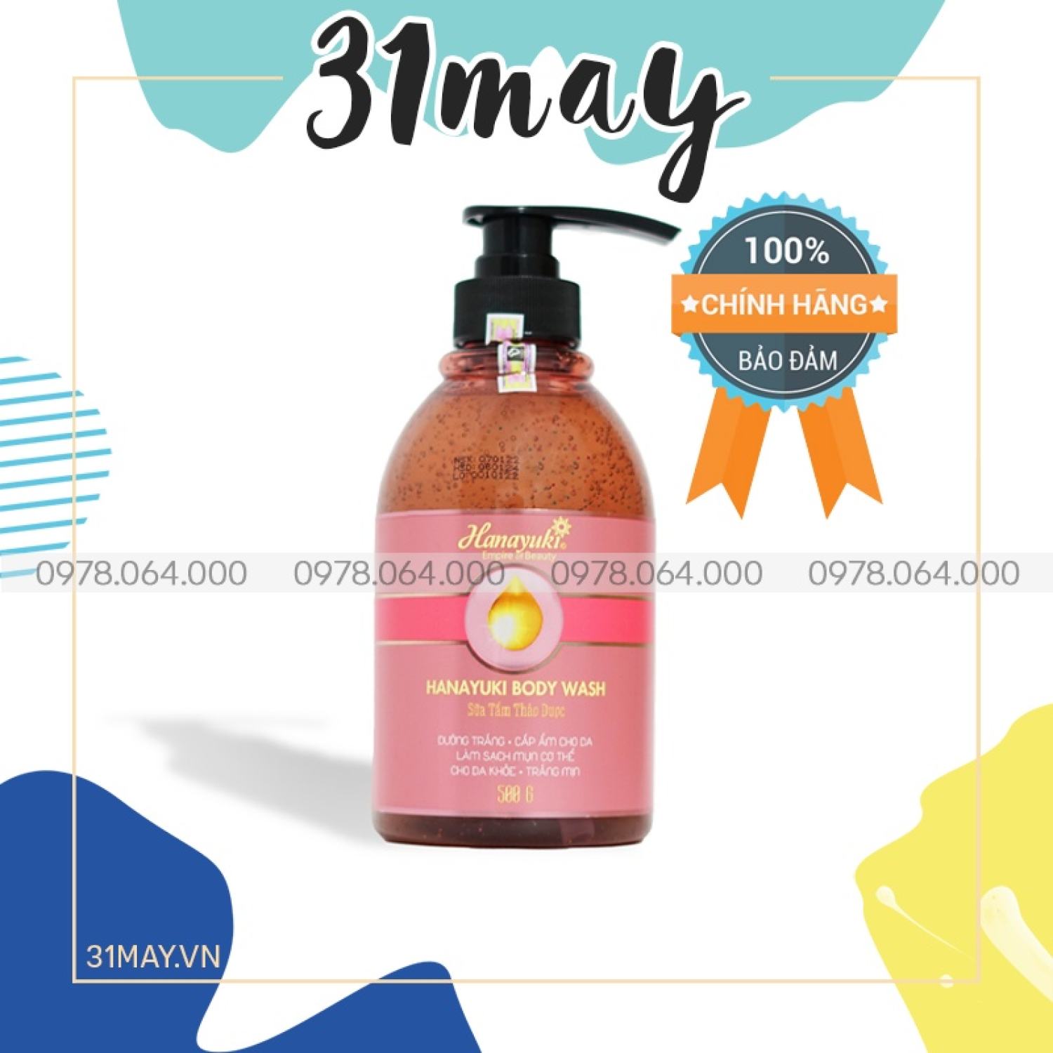 Sữa Tắm Thảo Dược Hanayuki Body Wash Chính Hãng