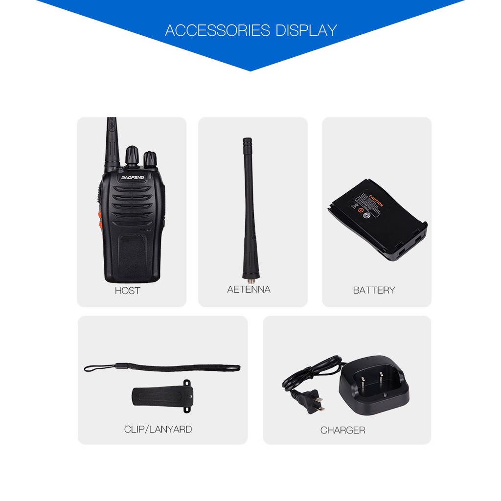 Bộ 2 Chiếc Bộ đàm Baofeng BF888S (Hàng chính hãng, Bảo hành 12 tháng)