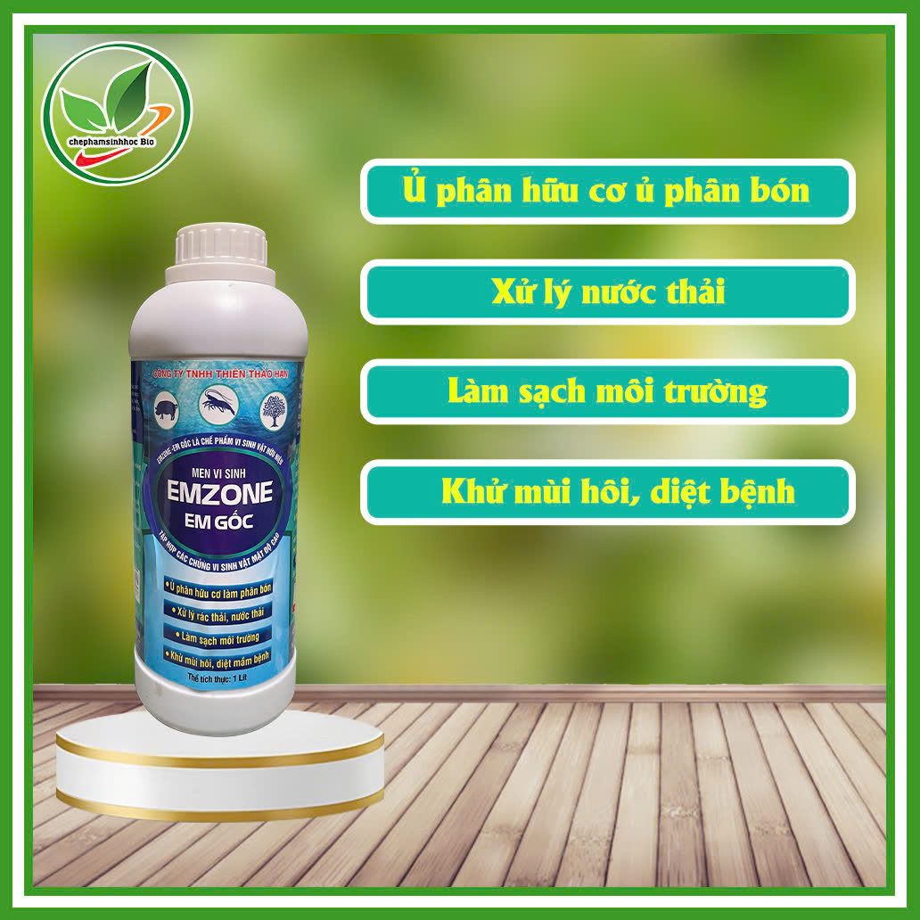 Chế phẩm sinh học EM gốc - Emzone. Can 5l