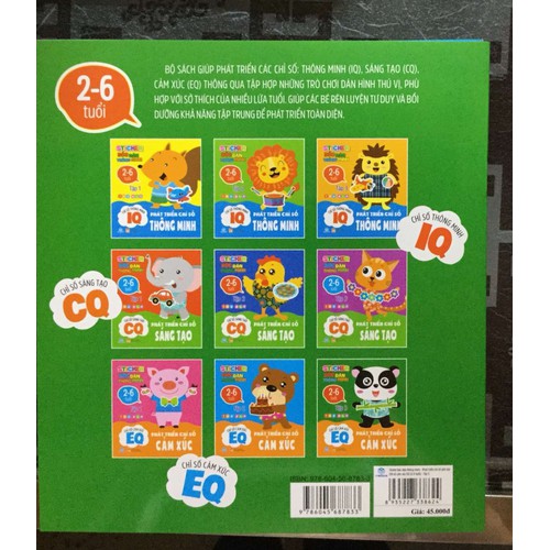 Sticker bóc dán thông minh 2-6 tuổi EQ( phát triển chỉ số cảm xúc)