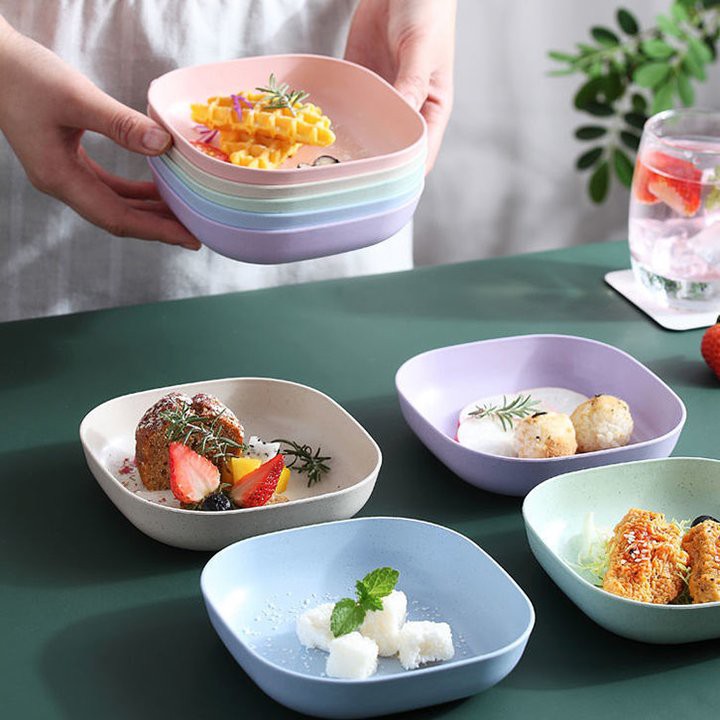 SET 8 ĐĨA NHỰA LÚA MẠCH MÀU PASTEL SIÊU XINH