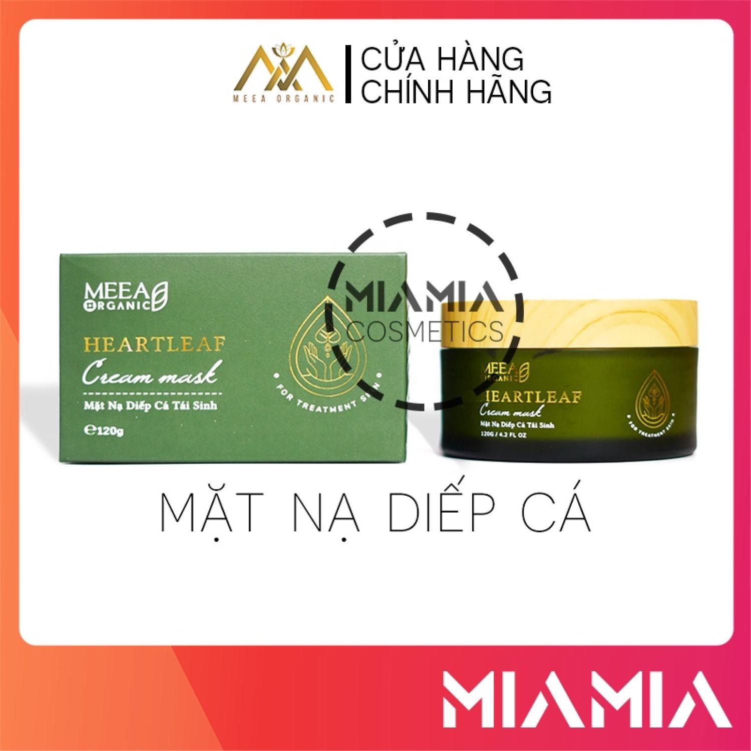 Mặt nạ diếp cá tái sinh meea organic 120g - mask rau nhiếp cá chính hãng